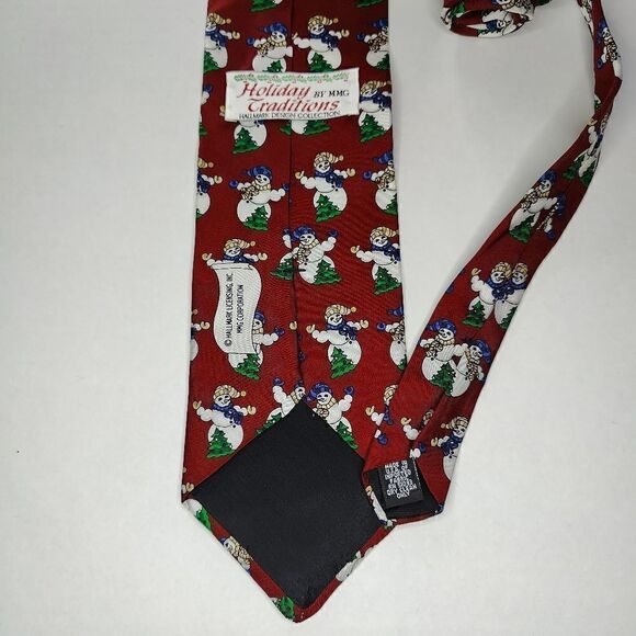 Hallmark Holiday Snow Man Novelty Print Tie - Picture 3 of 5